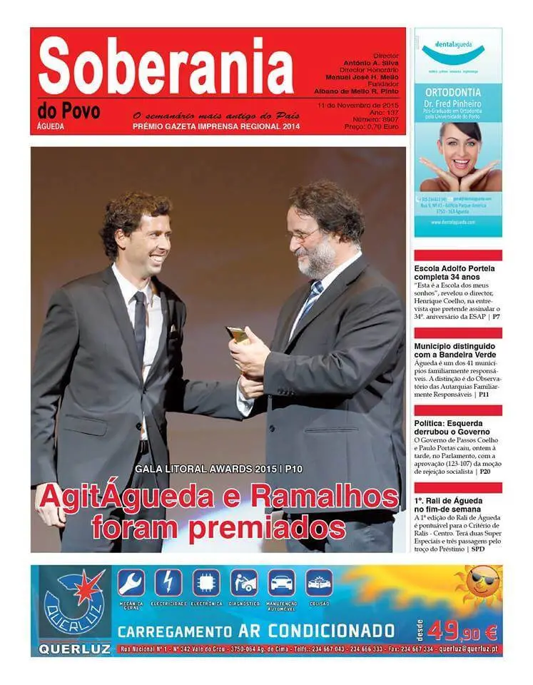 Adriano Carreira entrega prémio “Evento do Ano” na Gala Litoral Awards 15